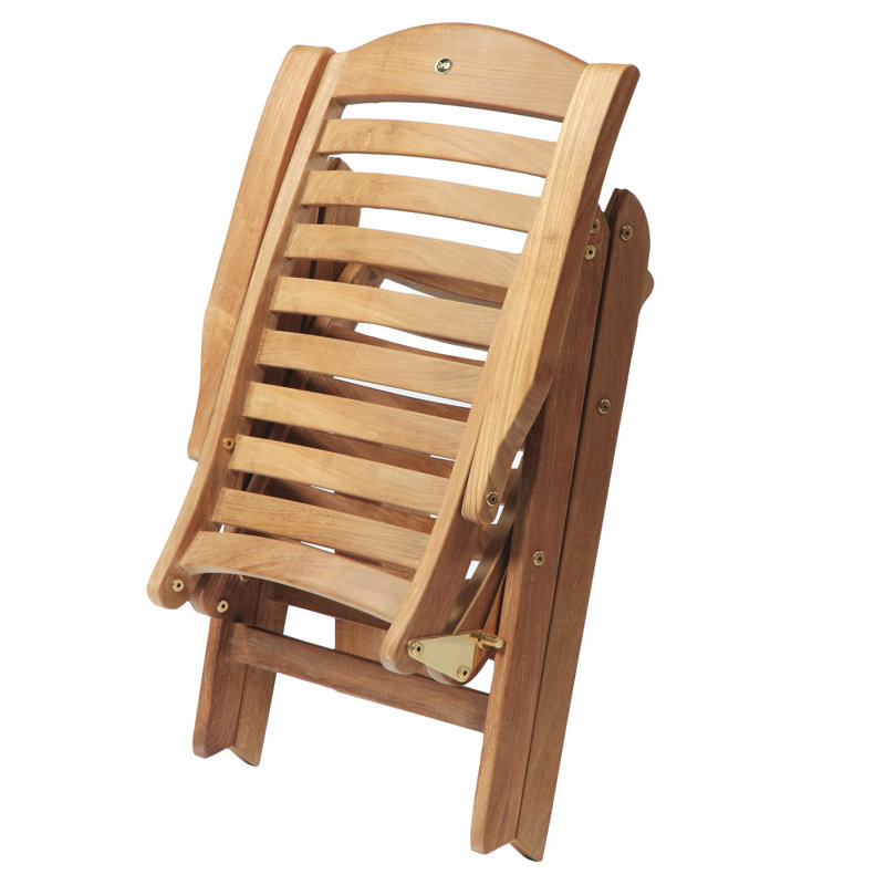 Chaise de patio inclinable en teck