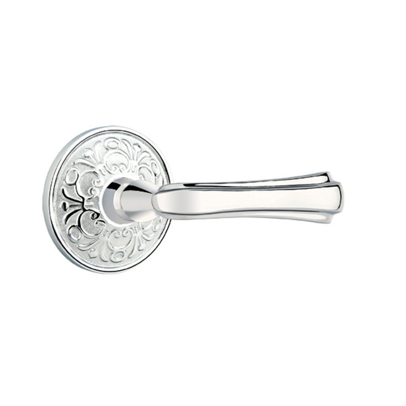 Levier de porte avec rosette Wembley, Gauche, Laiton poli
