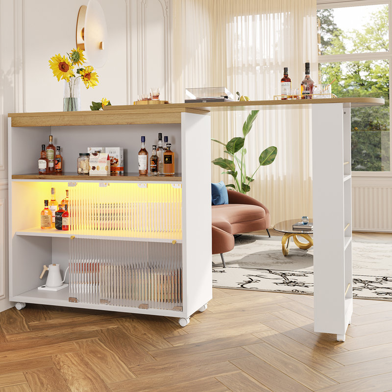 39cm Home Bar, White