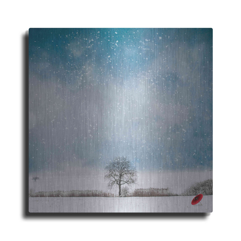 Philippe Sainte-Laudy Blue and Gray Metal Wall Art, 36" x 36"