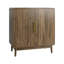 Buffet 2 portes sculpté avec tablettes réglables, rangement multifonctionnel pour divers espaces de vie
