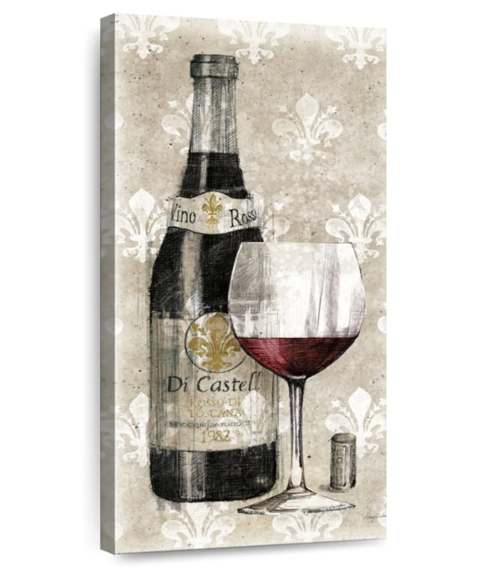 Pencil Wine Fleur De Lis I, 54" H x 27" W