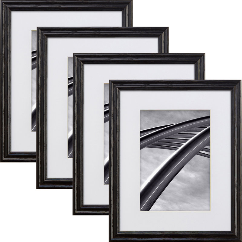 Treniyah 200 - Cadre photo noir mat 4 pièces 20 x 24, 22 po x 28 po emmêlé à 18 po x 24 po
