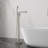 ° Rotating Anti-splash Brushed Brass Modern Bathroom Tub Filler For Freestanding Baths