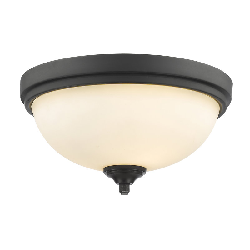 Beegle Glass Flush Mount, Bronze