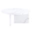 Table basse blanche, 31,4 pouces pour les espaces de vie, la construction et les tables pratiques