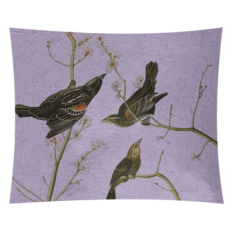 Tapisserie murale starling à oreilles Maciejewski, H 83,5 po x l 71 po, Mauve clair