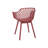 Outdoor Poppy Chair: Weather-, Stable, Red Polypropylene, 23.2 In.D X 21 In.W 32 In.H, Minimalist Chair For Space: Modern, In.H-267229988