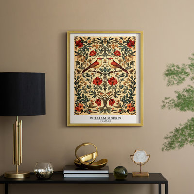 WM MORRIS Series CCCXXXIX Framed Print - Solid Wood