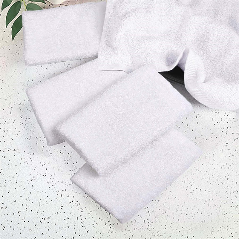 10 Packs Rayon From Bamboo Washcloths, White