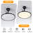 42" Retractable Ceiling Fan With Light And Remote, Quiet DC Motor Modern Ceiling Fan-2031645468
