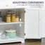 Buffet 2 portes à 2 tiroirs - Buffet de cuisine avec tablette réglable