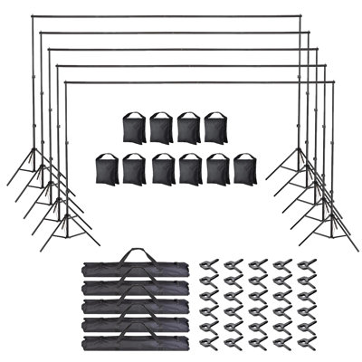 5 Sets Of 7x10 Ft Backdrop Stand Party Decor Baby Shower Backdrop Support Studio