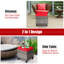 Repose-pieds avec coussin Costway