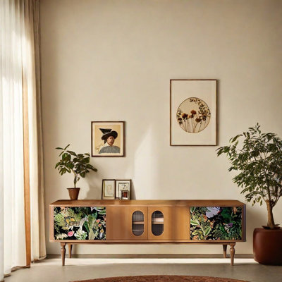 French style solid wood frame TV stand