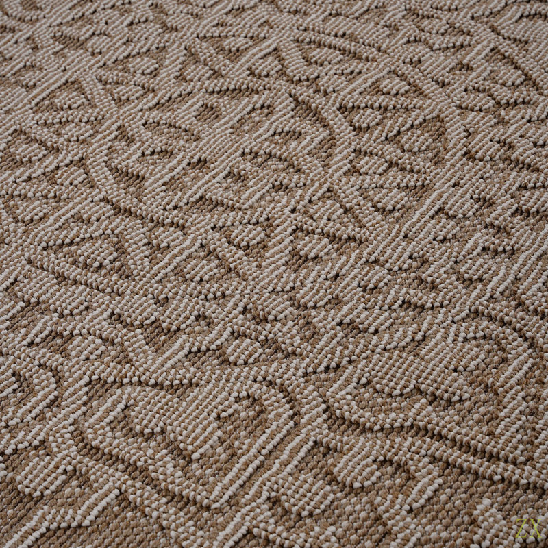 Tapis intérieur / extérieur 8X10 Medallion, Rectangle 7 pi 9 po x 10 pi