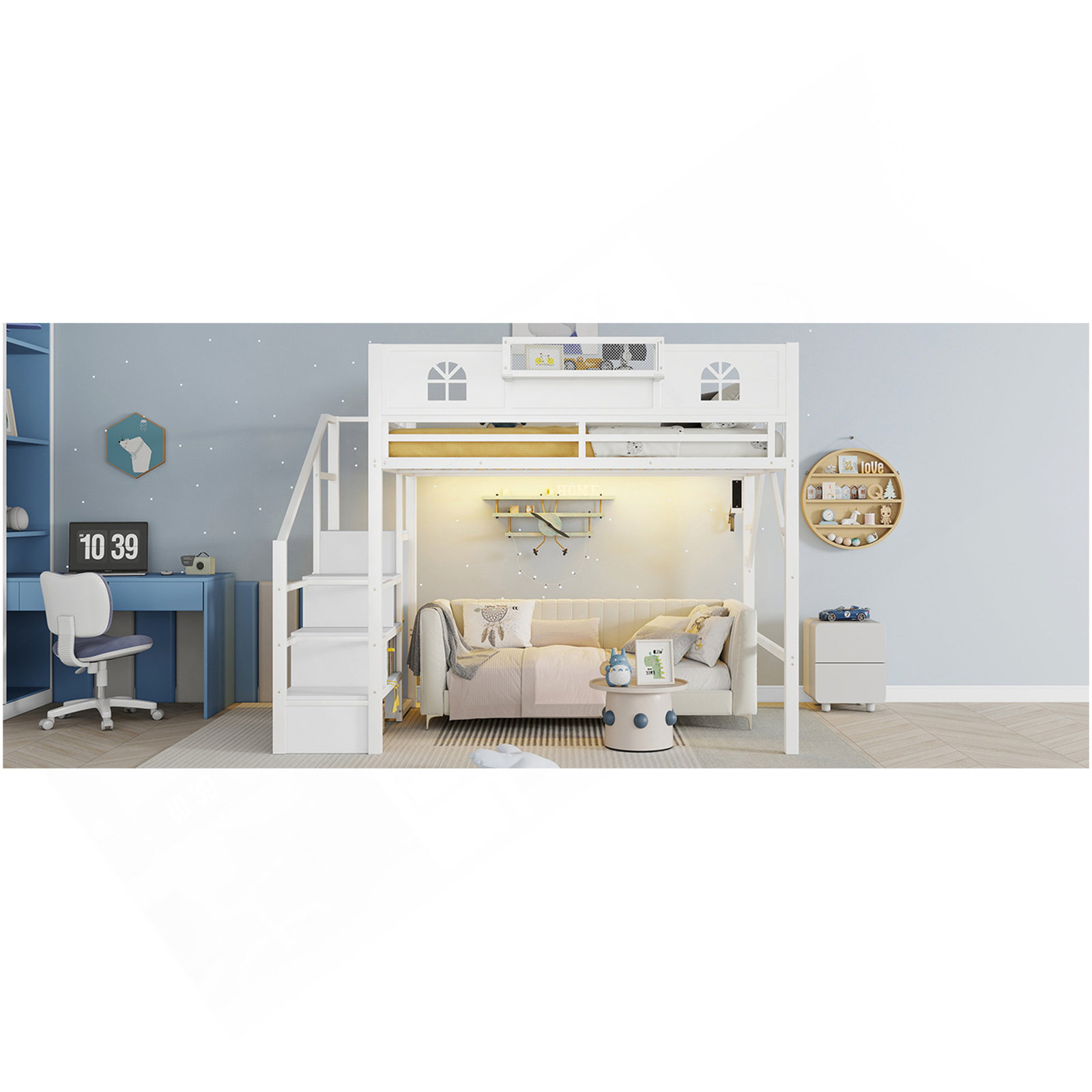 Bed, Full / Double, White