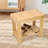Bamboo Step Stool With Storage Shower Bench With Shelf Foot Stool For Bathroom Living Room Bedroom Natural Color