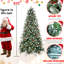 Arbre de Noël de 5 pi, 1131 pointes, 47 baies rouges, pin, branches de Pe + givrées, installation à charnières facile, arbre de support avec baies et Pe + à pointe de neige, support en métal