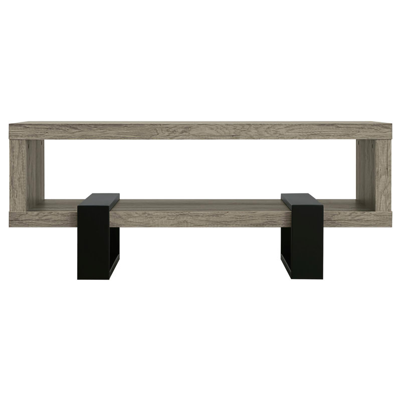 Grey Driftwood 1-Shelf Coffee Table, Gray Driftwood