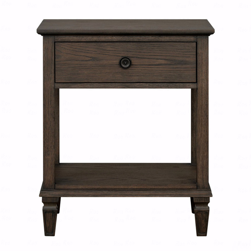 Table de chevet de chevet brun antique, Brun