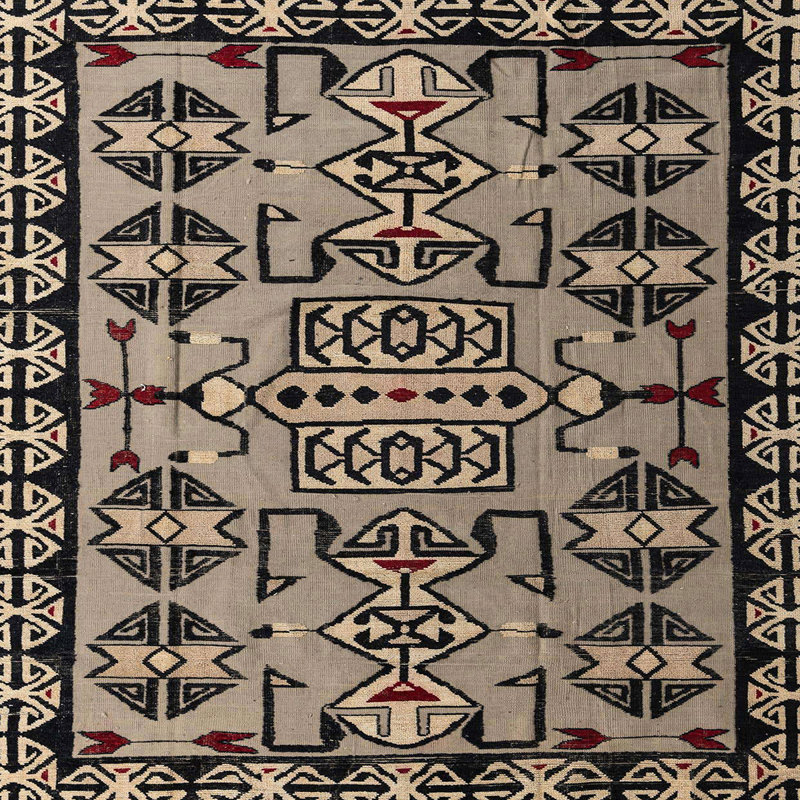 Moroccan Indoor Rug, Square 3'