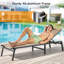Chaise longue pliante en aluminium 1 pièce avec dossier réglable à 5 positions Ajoku-123100337
