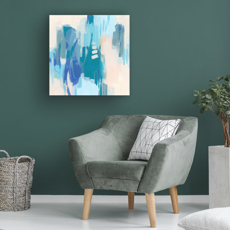 Bolognaise «Azure Margin II» sur toile, H 35 po x l 35 po