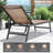 Outdoor Metal Chaise Lounge with Table-656384984