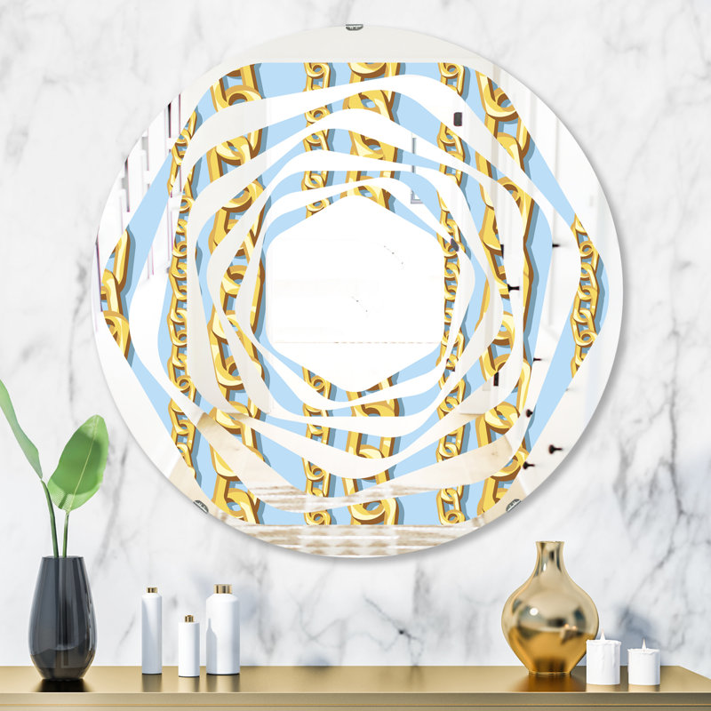 Miroir mural Whirl, H 23,6 po x l 23,6 po