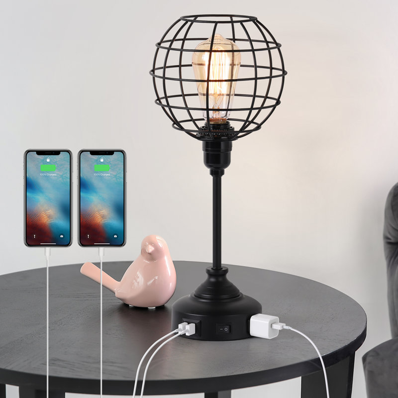 Adreian Metal USB Table Lamp