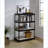 Bookshelf, Industrial 4-Tier with Adjustable Shelves Sturdy Metal Frame | Natural &amp; Black Finish | Metal | Natural-253047559