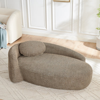 Chaise longue avec accoudoirs latéraux et coussin