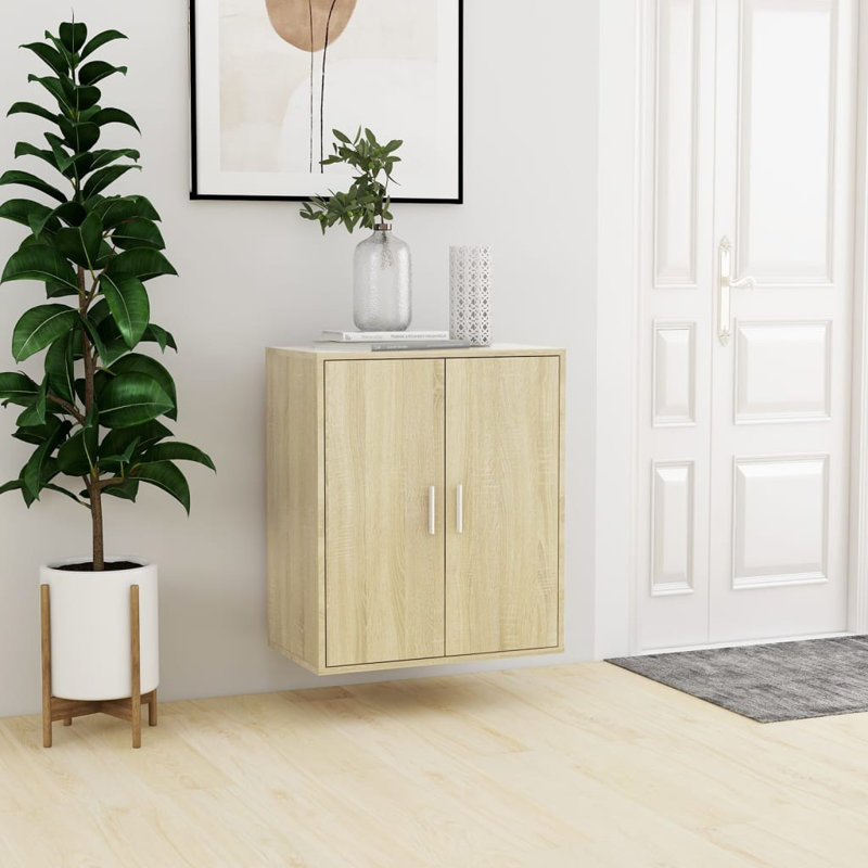 vidaXL Shoe Cabinet Engineered Wood Medium Shoe Cabinet, Sonoma Oak