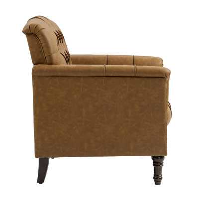 Enoks Tufted Leather Armchair