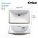 Elavo Ceramic Rectangular Undermount Bathroom Sink with Overflow