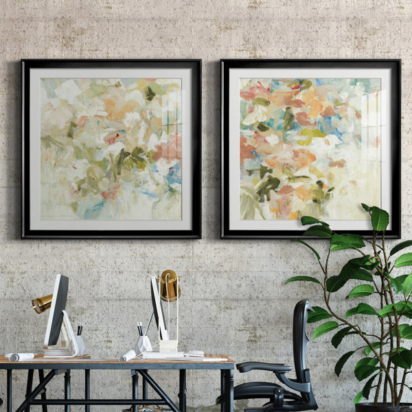 Red Barrel Studio® " Floral Blush II " 2 - Pieces Painting Print ...