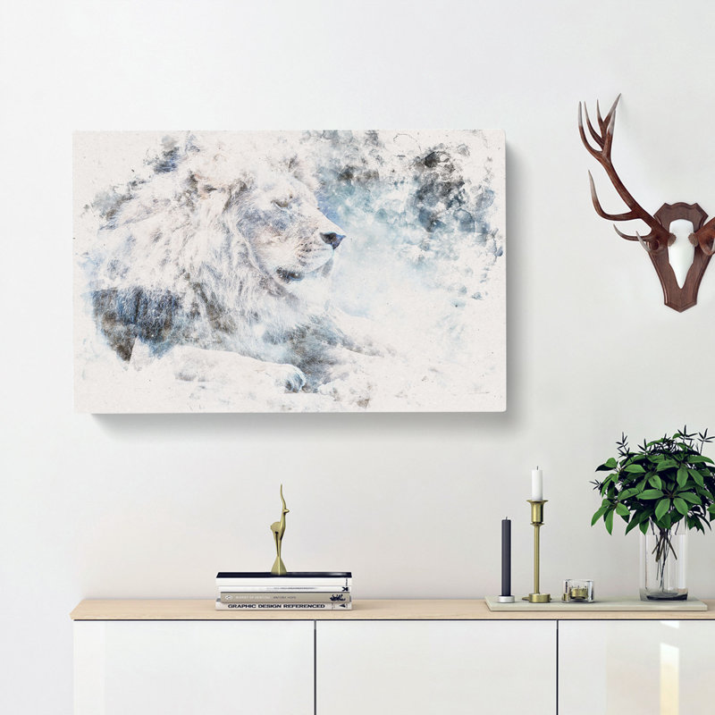 Beautiful Lion - Wrapped Canvas, 35cm H x 50cm W x 3cm D