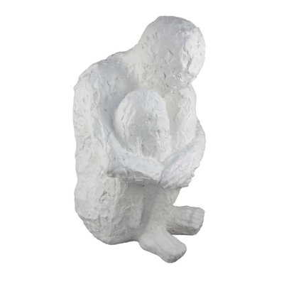 Roy Abstract Contemplative Man Figurine,  Resin Art, 27 Inch