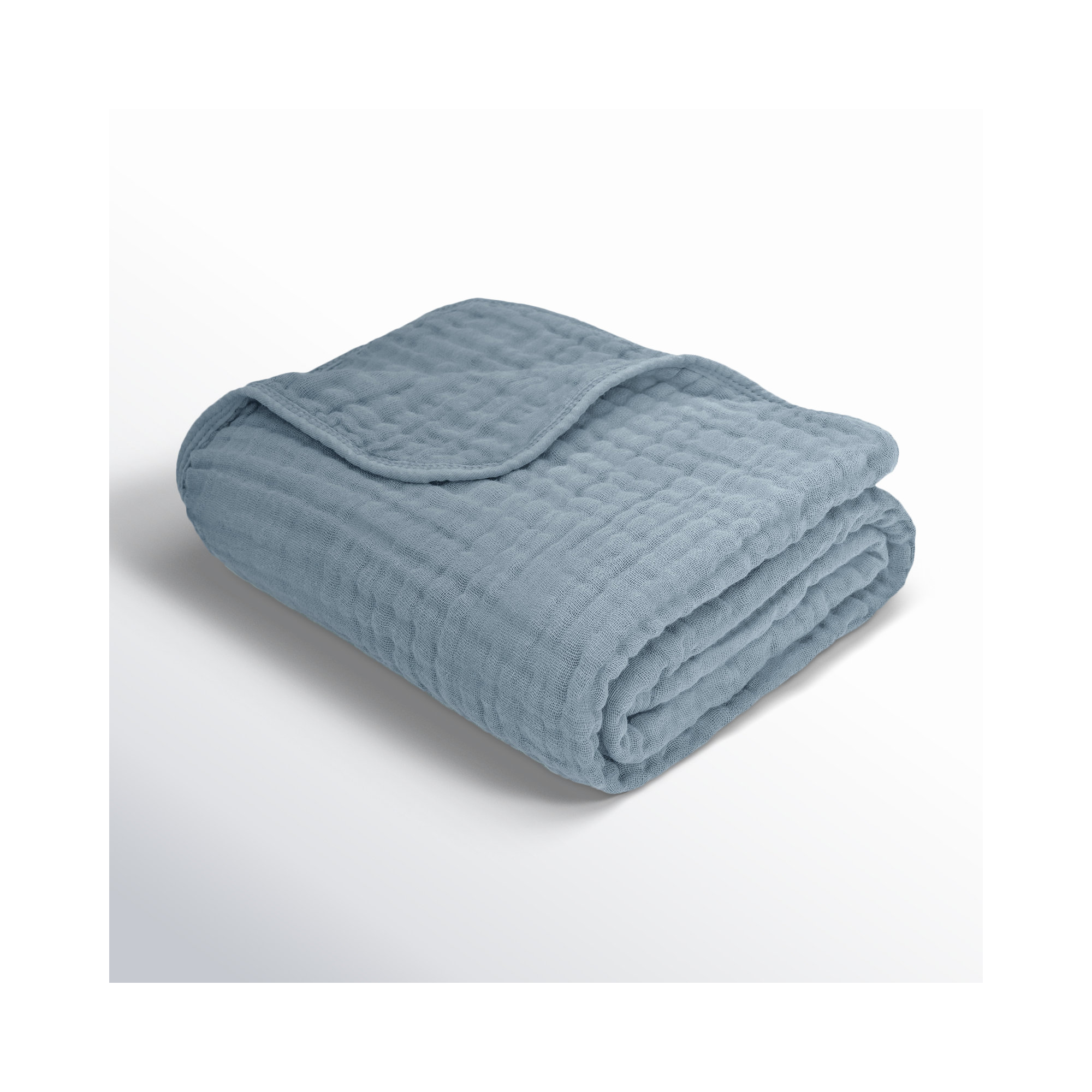 Karlina Muslin Blanket, Baby, Pacific Blue