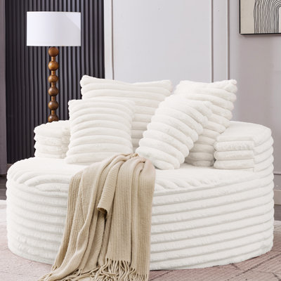 54" Round Boneless Sponge Single Sofa  Sleeper Chair – Compression- No Assembly