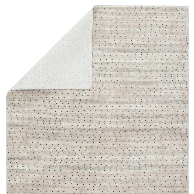 Tapis beige / gris Hockney Dots, Tapis de couloir 2 pi 6 po x 10 pi
