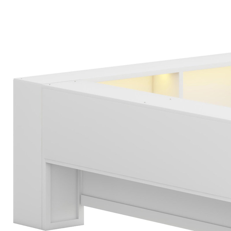 Convertible Daybed with Side Storage Compartments, USB Charging Station, and Illuminated LED Accents – Versatile Bedroom Furniture