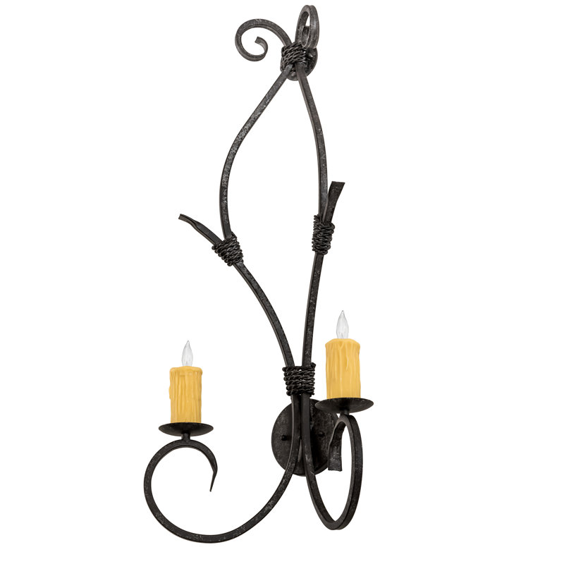 Sienna Steel Candle Wall Light