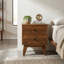Table de chevet en bois massif à 2 tiroirs Acacia Silvia-779554443