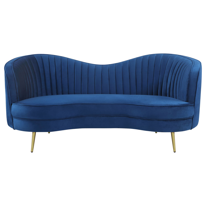 Timeless Elegance - Causeuse capitonnée Bedworth, Bleu