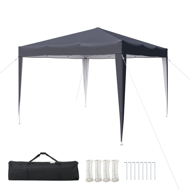 3m x 3m Steel Pop-up Gazebo, Grey