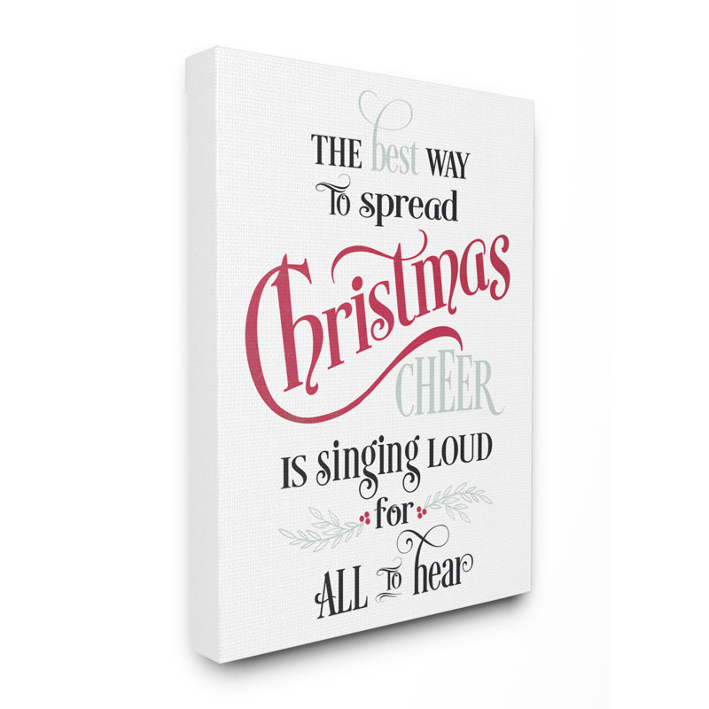 « christmas christmas bravo, typographie », impression, Toile tendue, H 20 po x l 16 po x P 1,5 po