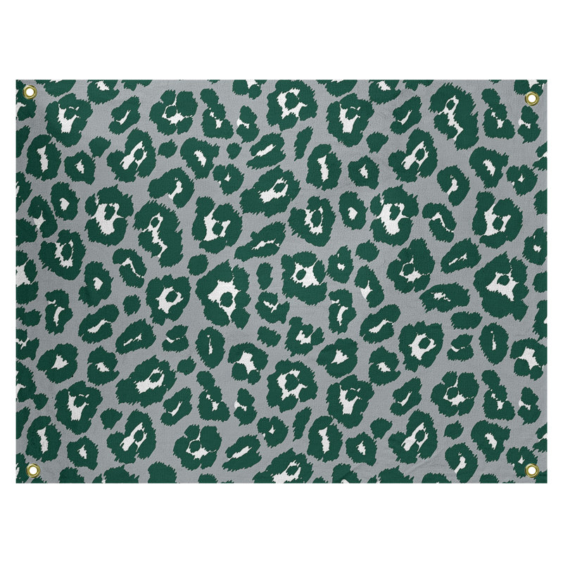 Tapisserie en polyester New York, Gris/vert, H 26 po x l 36 po