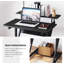 Computer Desk with Monitor Shelf - Mobile Z Shaped Home Office Desk with Storage Shelves and Movable Wheels for Small Spaces, Compact Corner Desk Space-Saving-1240650624-1240650629